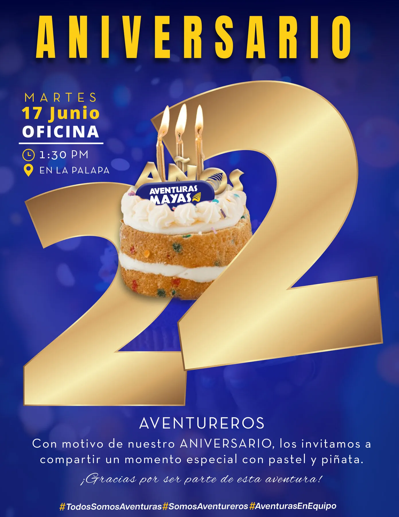 Invitación al aniversario 22